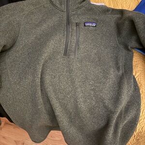 Patagonia Men's Olive Zip-Up Sweater
